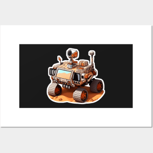 Mars Rover but he's one wide boi Sticker Posters and Art